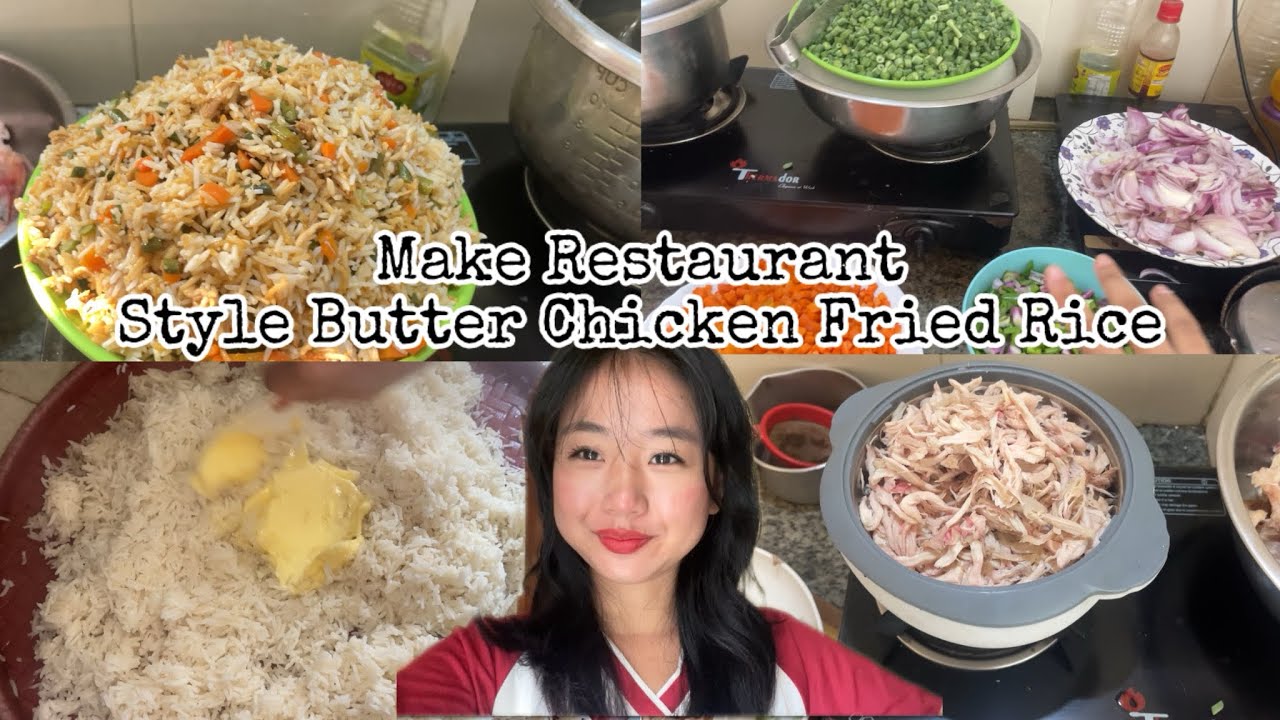 Приготовьте жареный рис с курицей в сливочном масле, как в ресторане | Празднование дня рождения |🌼