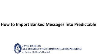How to Import Banked Messages Into the Predictable Application screenshot 2