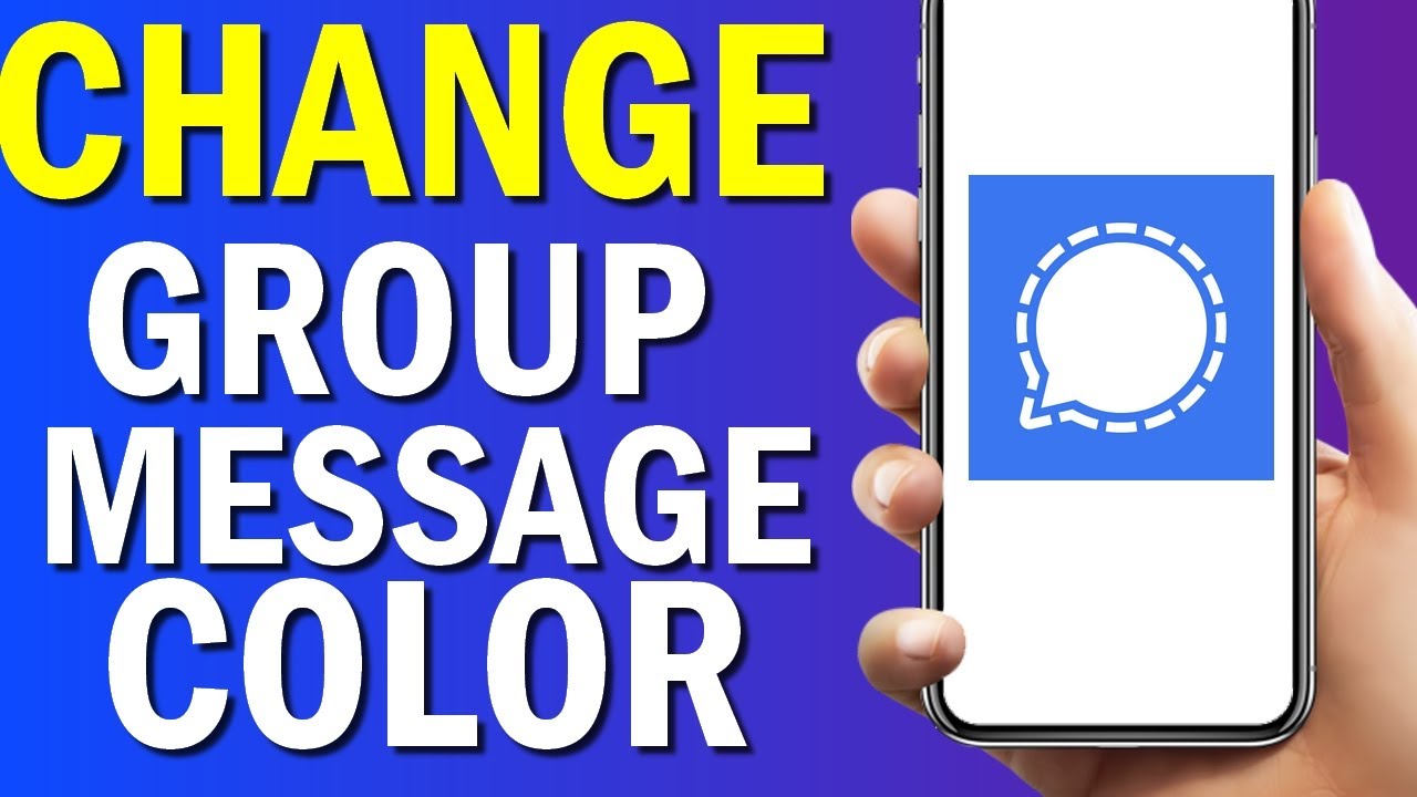 How To Change Your Group Messages Color On Signal App
