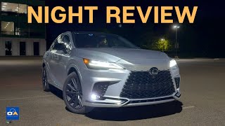 NIGHT REVIEW | 2025 Lexus RX 500h F Sport Performance at Night (Headlights, Exterior & Interior)