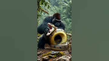 Gorilla vs Python - Terrifying Jungle Encounter