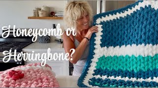 How to Make a Honeycomb Herringbone Twist Blanket 🐝 Full Tutorial 🧶