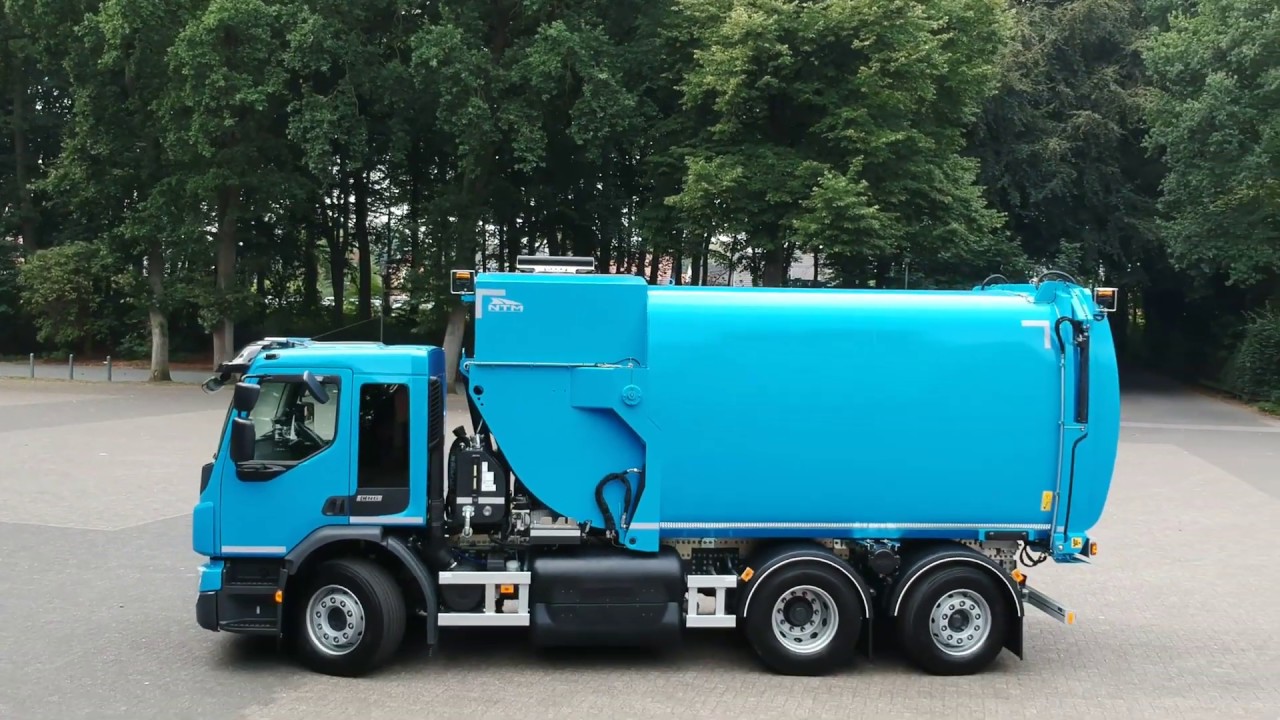 NTM Zweikammer-Seitenlader auf Volvo FEM 330 6x2 CNG
