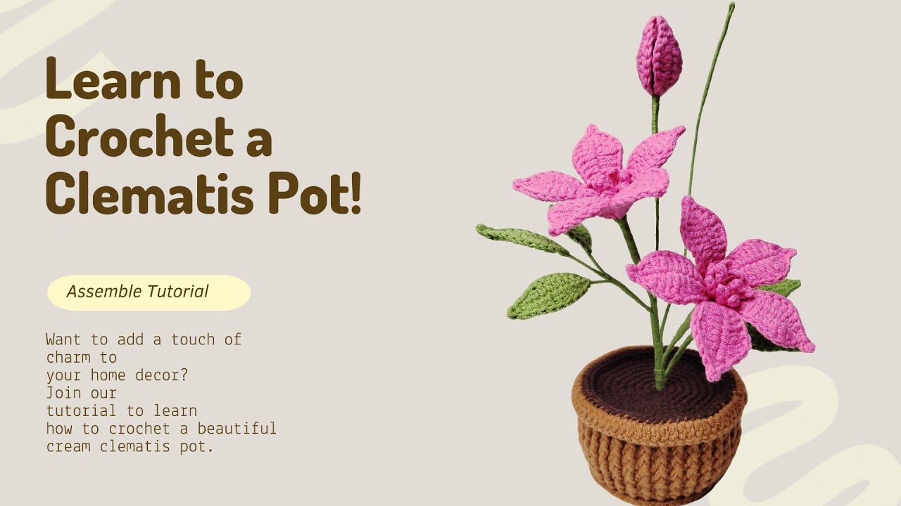 How to Assemble cream clematis flower pot