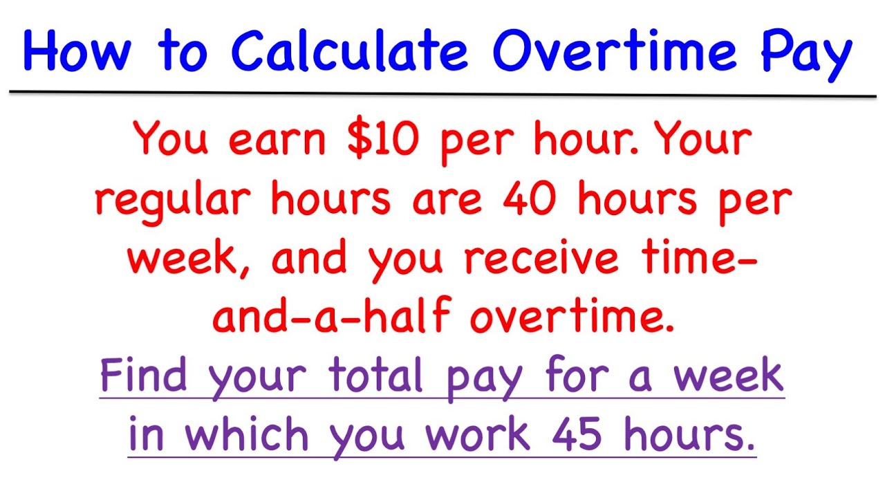 How to Calculate Overtime Pay - YouTube
