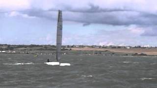 A Class catamaran going down the mine