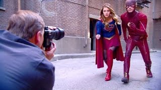 Supergirl meets The Flash - Behind the scenes