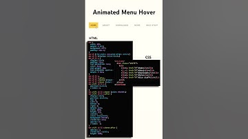 Animated Menu Hover Animation using HTML CSS only #navbar #navigationmenu #animatedmenu #shorts