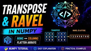 Master NumPy Transpose & Ravel Functions - Beginner Friendly Tutorial Python Numpy Tutorial How To Use Np Ravel