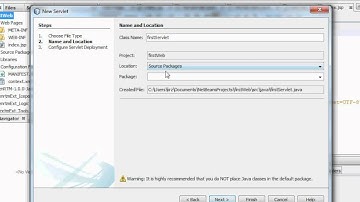 How to create a servlet using netbeans.