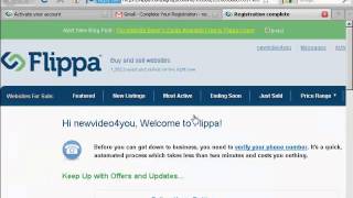 FlIPPA  - Quick  Steps To Register A Flippa Account