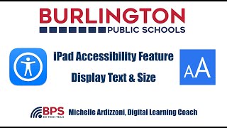 iPad Accessibility Display Text & Size