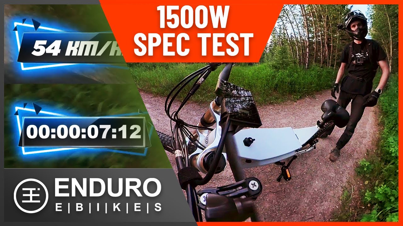 Testing the top speed of a 1500w Enduro E-bike