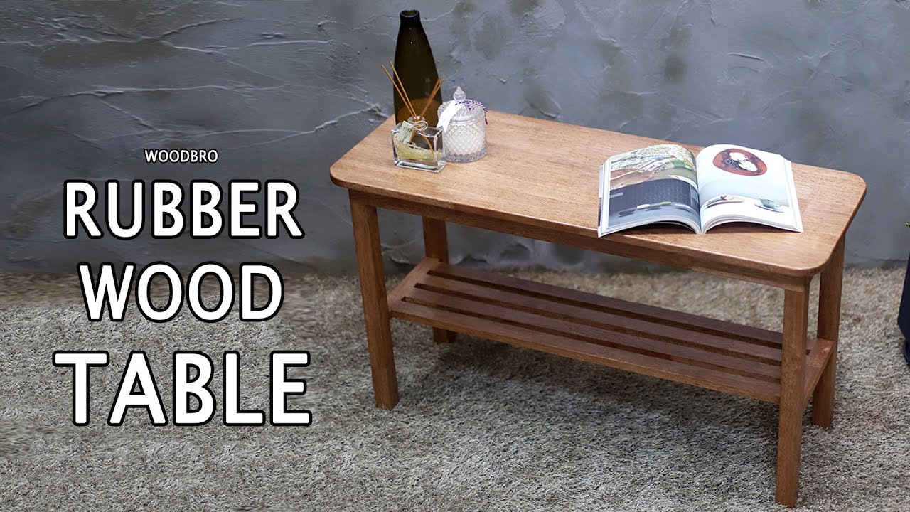 [목공]고무나무 테이블 만들기 / Making a rubber wood table(stain/oil) YouTube