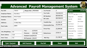 How to Create Advanced Payroll Management Systems in Excel using VBA - Part 1 of 3