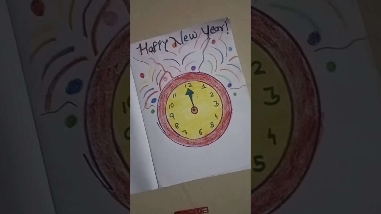 Easy new year drawing| Easy tutorials to learn 