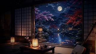 Moonlit Temple Path | Japanese Ambient with Shamisen & Koto for Study, Relax & Meditation
