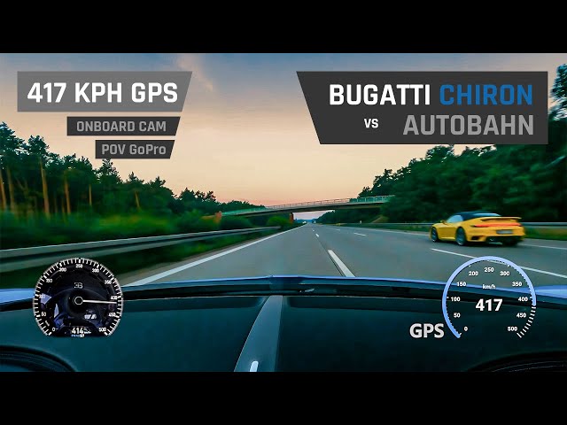 Bugatti Chiron on Autobahn - 417 KPH (GPS) On-Board CAM | POV GoPro -  YouTube