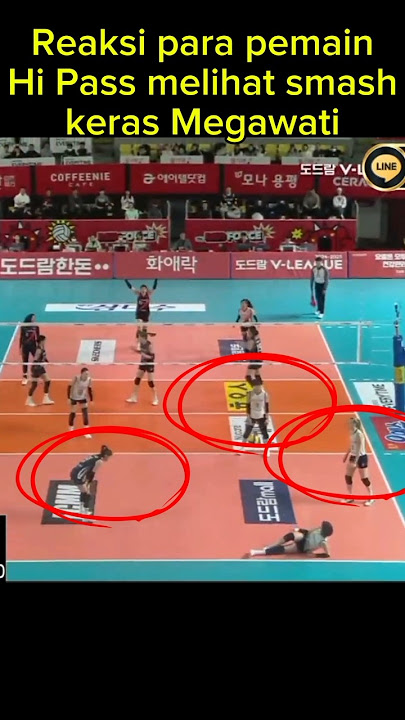 The reaction of the Hi Pass players seeing Megawati's hard smash #mega #megawati #megatron #volly...