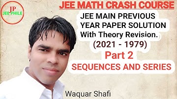 JEE Main Previous Year Question Paper With Solution Math | Short Tricks | Sequence and Series Part 2