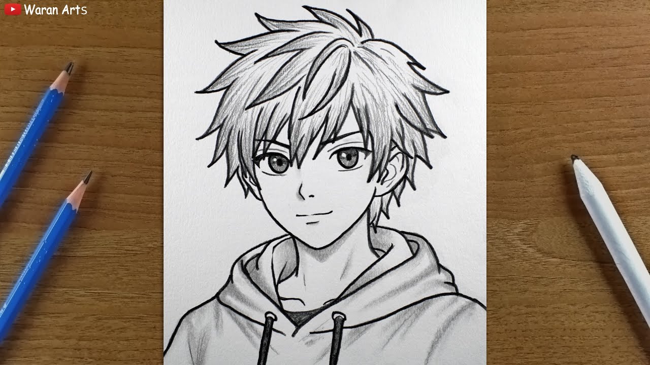 Easy Anime Drawing || How To Draw Anime Boy Step By Step Easy || Anime ...