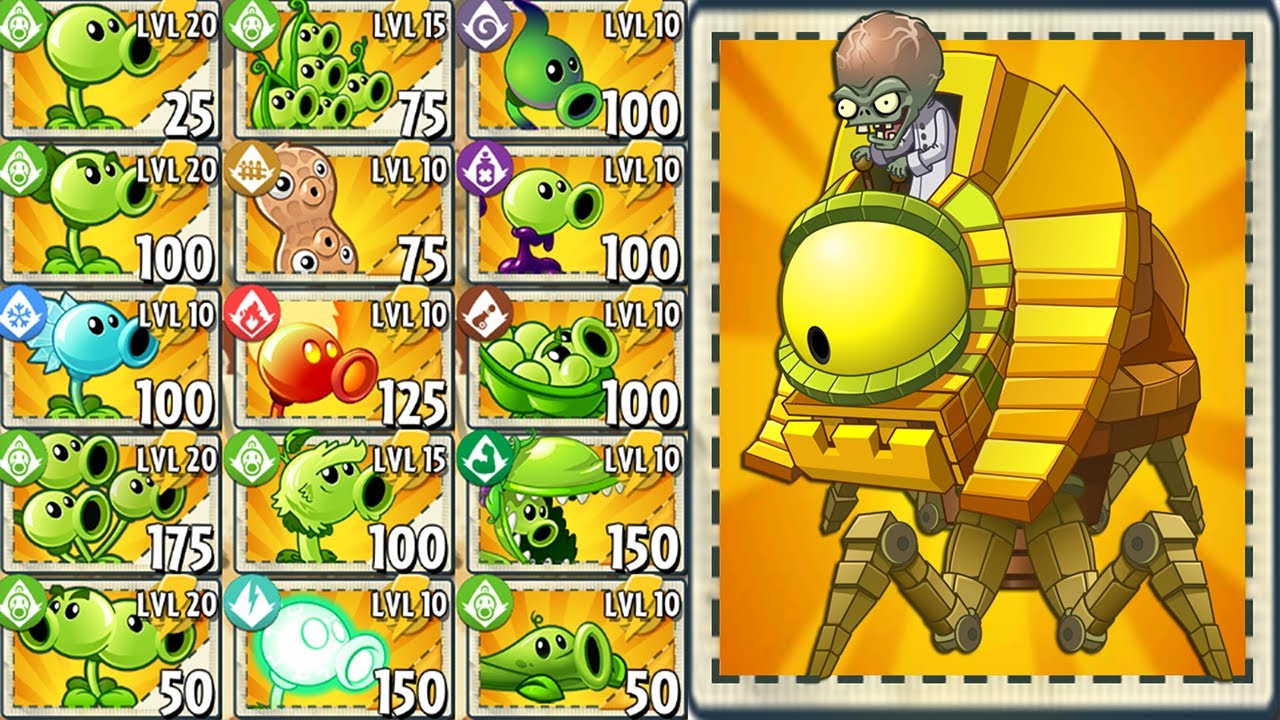 Plants vs Zombies 2 Final Boss - All Pea Plants Power Up vs Dr. Zomboss ...