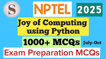 NPTEL The Joy of Computing using Python | Exam Preparation MCQs 2025 #jul-oct #nptel #nptelexam