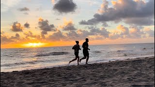 Emery Wallerich Aka That Yachtie Girl Joins Chef Danny For A Beach Run Chat At Sunrise.