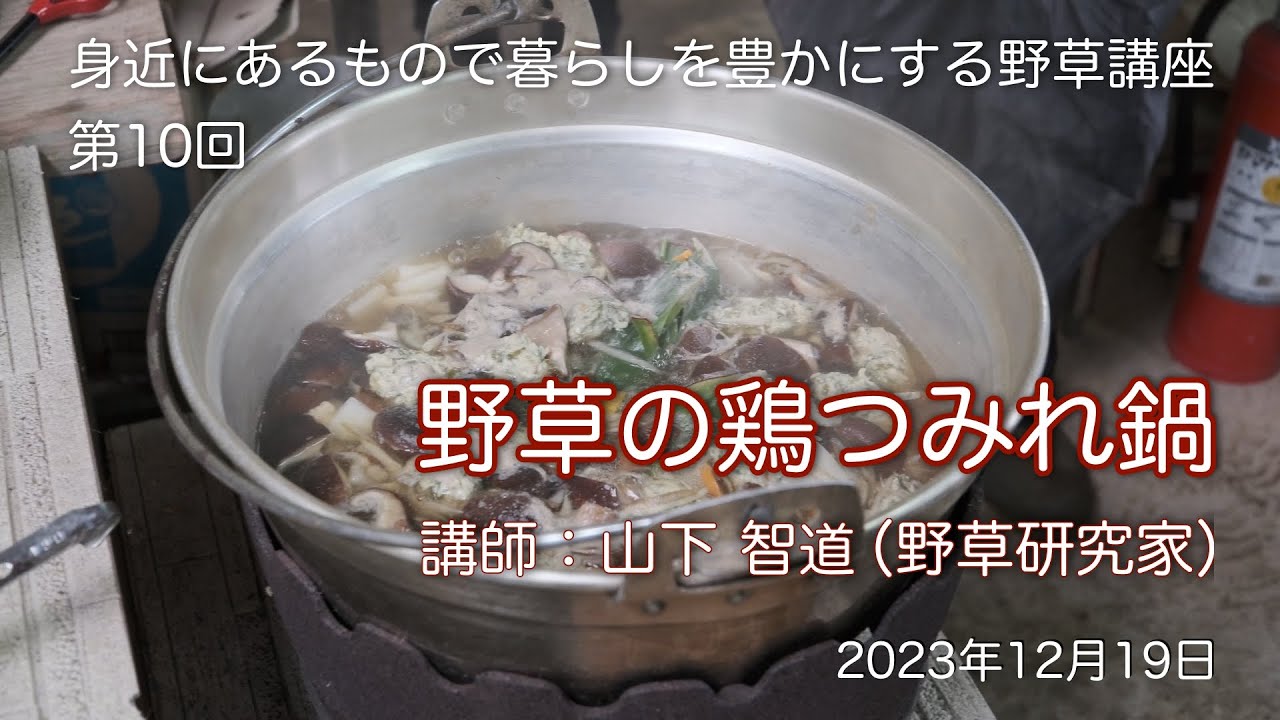 ハーブ王子の季節の野草講座(10) 「野草の鶏つみれ鍋」