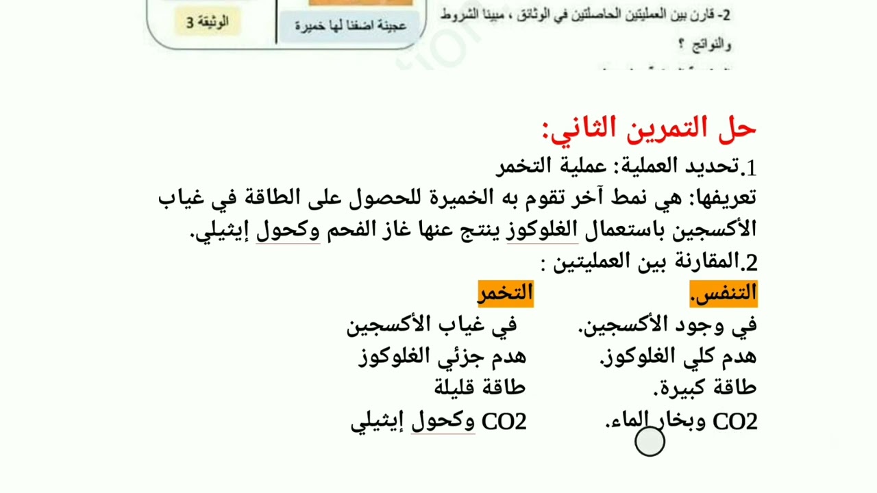 فروض الفصل الثالث علوم طبيعية سنة أولى متوسط