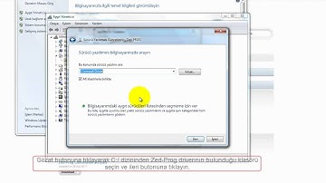 Zed-Prog Driver Tanıtma (windows Vista ve windows 7)