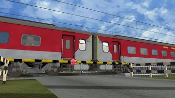 HIGH SPEED EXPRESS TRAINS AT LEVEL CROSSING || MSTS INDIAN RAILWAYS |