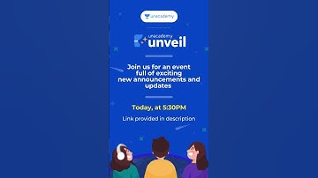 Unacademy Unveil | Join us today at 5:30 PM #short