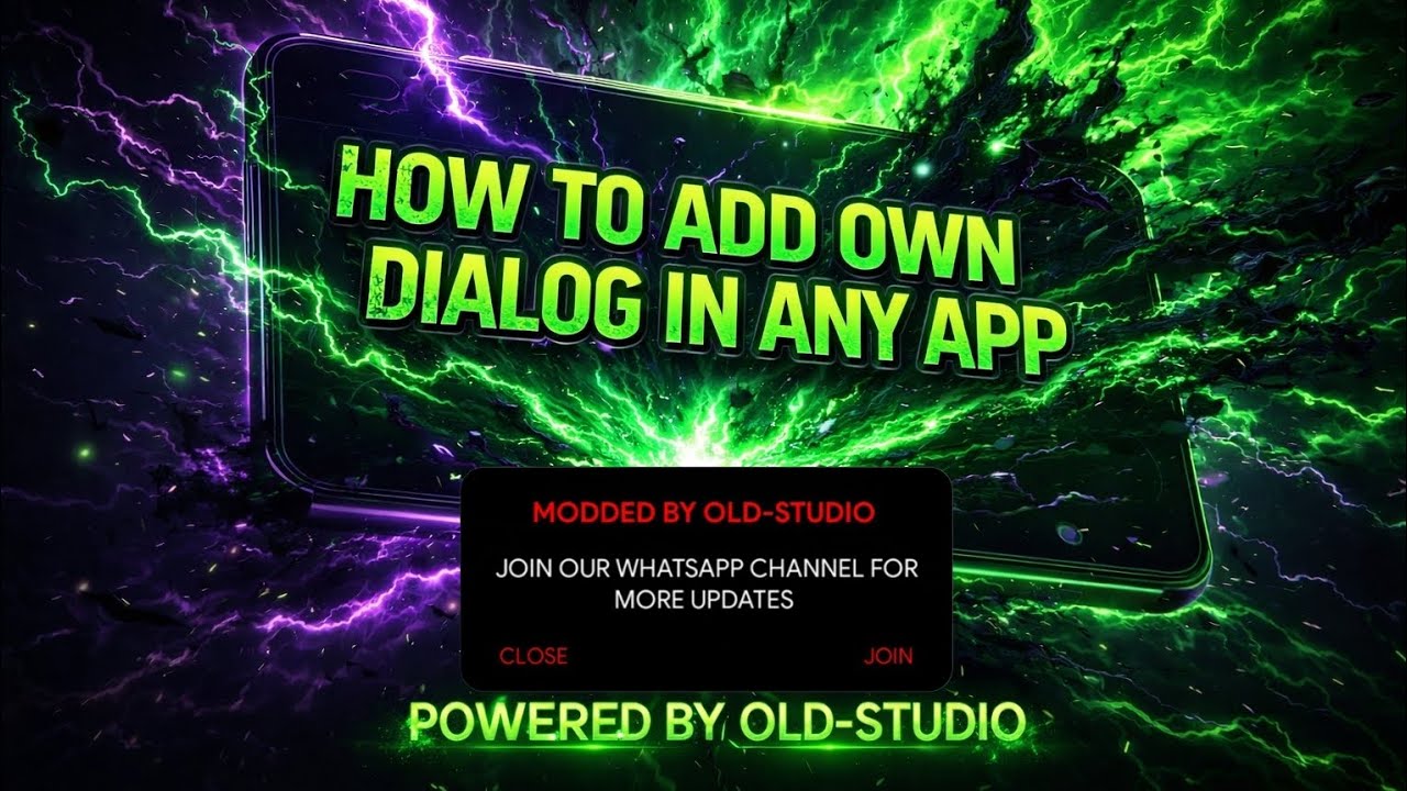 How to add own dialog in any app | new method 2026 | Hindi/Urdu | Powered by old-studio 