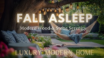 The Most Relaxing Luxury Home Ambience to Fall Asleep| Modern Home Decor with Wood & Stone Serenity