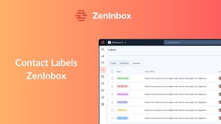 How To Set Up Contact Labels Feature Guide Zeninbox
