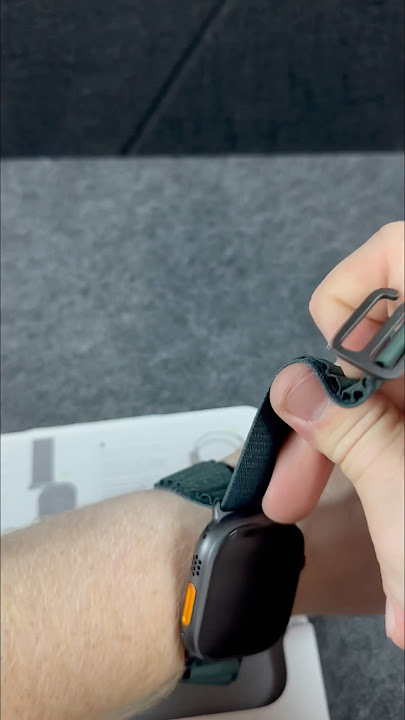Black Titanium Apple Watch Ultra and Dark Green Alpine Loop🫠🫢 #technology #shorts