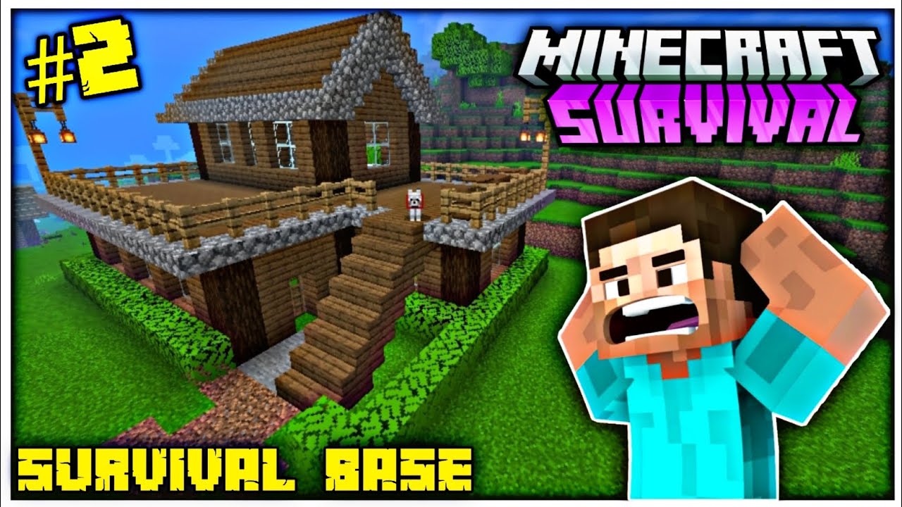 MINECRAFT PE Survival Series Ep 2 in Hindi 1.20 | Made OP Survival Base ...