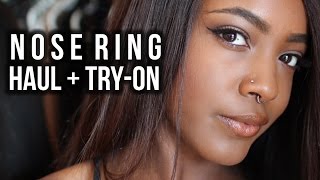 Affordable Nose Ring Collection Haul + Try-on