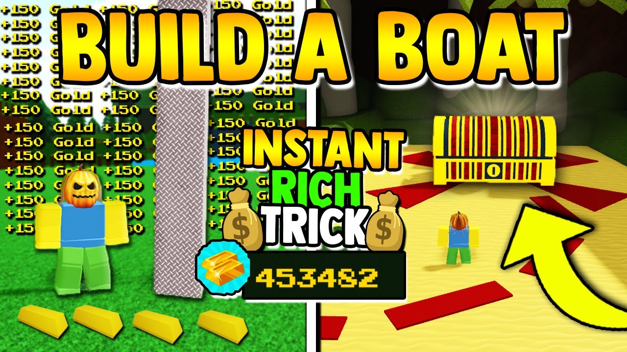 New Gold Glitch You Have To See Build A Boat For Treasure Roblox Youtube - how to get 100 000 gold free build a boat for treasure roblox youtube