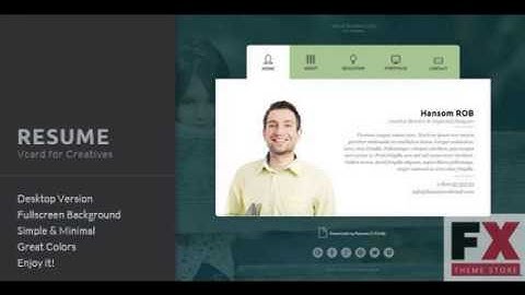 Preview Resume - Vcard for Creatives TForest