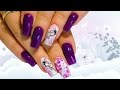 Стрекоза и розовые цветы Красивый и простой весенний дизайн ногтей топ 2017 Nail art.design manicure