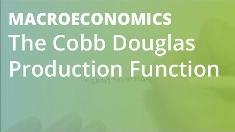 The Cobb Douglas Production Function | Marcoecomics