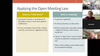 April 2024 Open Meeting Law Refresher