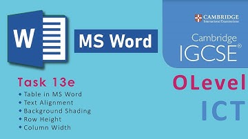 IGCSE O Level ICT Task 13e