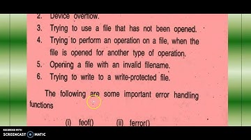 ERROR HANDLING FUNCTIONS IN C
