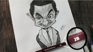 Drawing Caricature 🤪 of mr. bean | play with pencil. screenshot 4