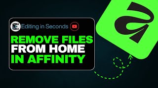 Organize Your Affinity Projects | Remove Recent Files Fast