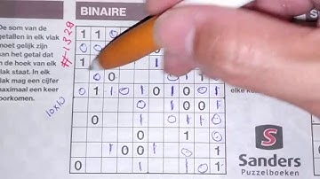 Threefold of different kind of puzzles! (#1329) Binary Sudoku puzzle. 08-12-2020 part 1 of 3