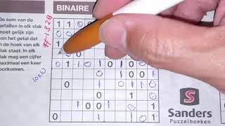 Threefold of different kind of puzzles! (#1329) Binary Sudoku puzzle. 08-12-2020 part 1 of 3